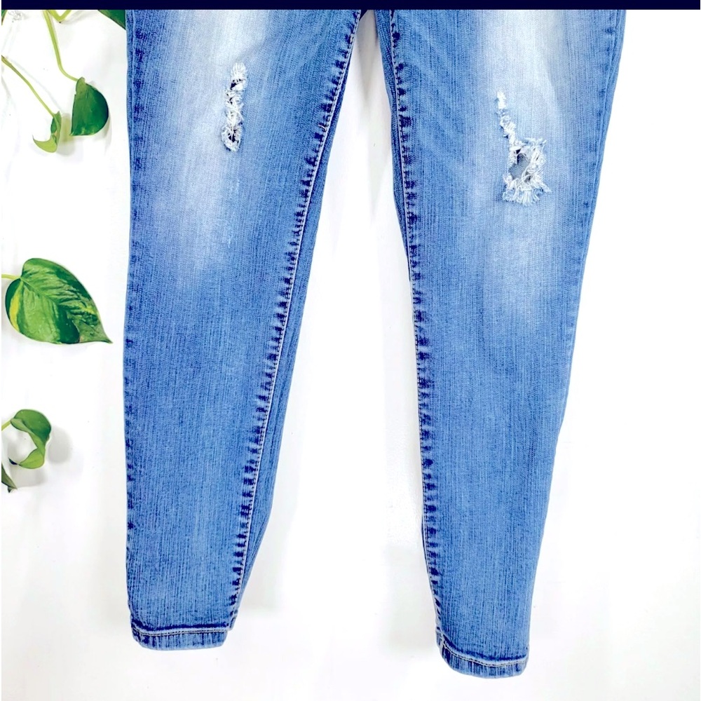 Kim Kardashian Jeans Womens Size 2 Denim Ankle Curvy Skinny Blue Distressed Slim - Picture 3 of 3